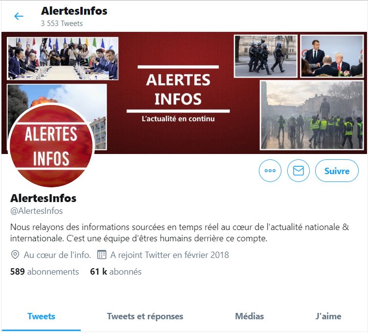 Alertesinfos Compte Twitter Conspiracy Watch L Observatoire Du